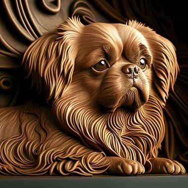 3D model Tibetan Spaniel dog (STL)